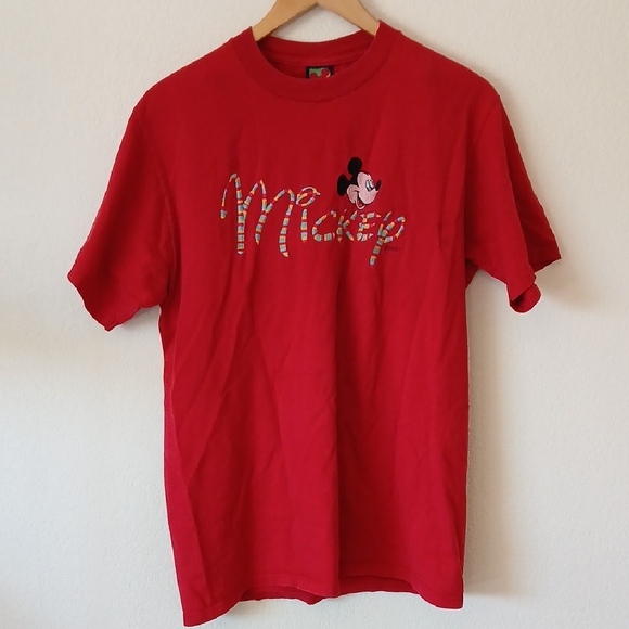 Disney Tops - Vintage Mickey Unlimited By Velva Sheen Embroidered Mickey Shirt